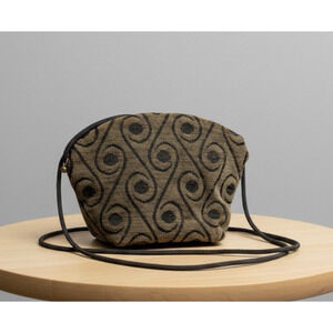 Maruca Crossbody Bag Brown Black Swirl Fabric Small Purse Boulder CO